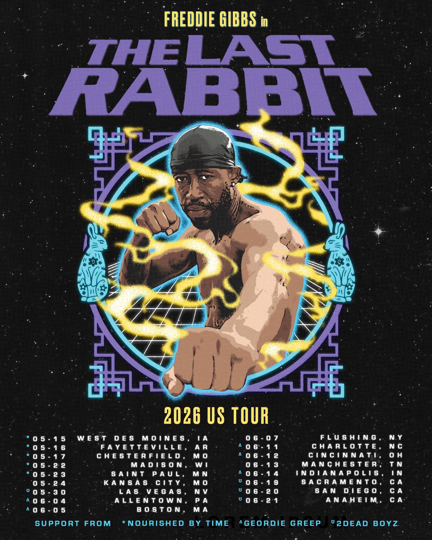 Freddie Gibbs The Last Rabbit Tour Poster 2026